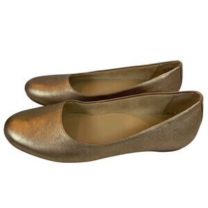 Naturalizer Maxwell Women's Metallic Gold Ballet Flats Size 9.5 W